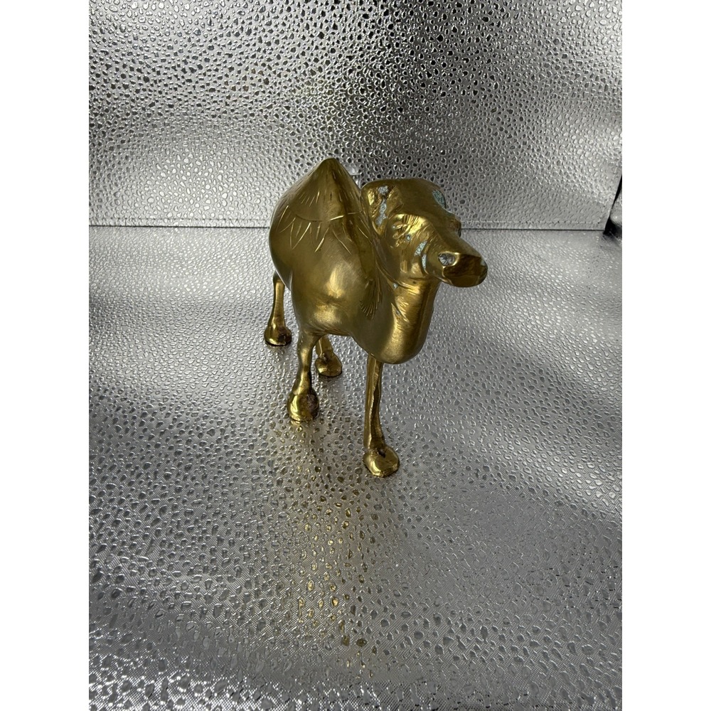 Brass Camel Figurine Statue Decor Vintage Style Made in‎ India